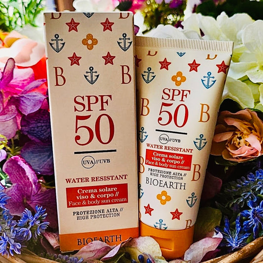 Bioearth-Crema solare viso & corpo SPF 50 - Travel size