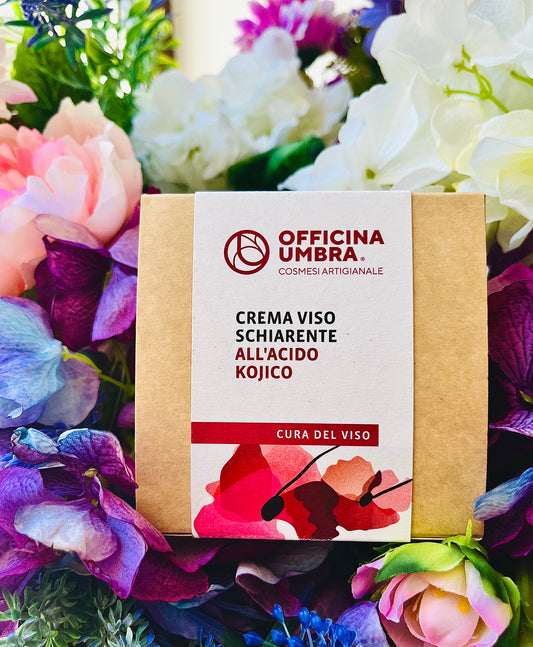 Officina Umbra-Crema Viso Schiarente all’Acido Kojico per pelle con Macchie