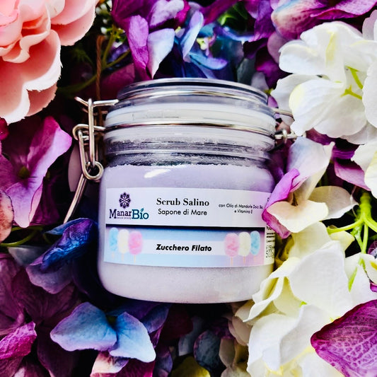 Manar Bio-Scrub Lavante Salino in Purezza -zucchero filato