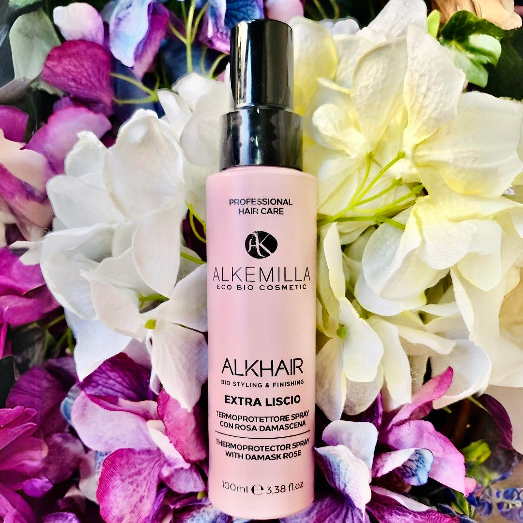 Alkemilla- Termoprotettore Spray Piastra e Phon con Rosa Damascena