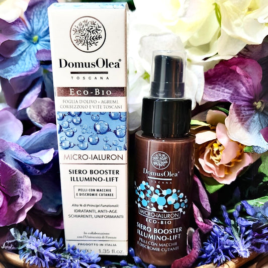 Siero Booster ANTI-AGE, indicato PER PELLI CON MACCHIE E DISCROMIE CUTANEE, adatto anche come coadiuvante cosmetico dei trattamenti dermatologici schiarenti.