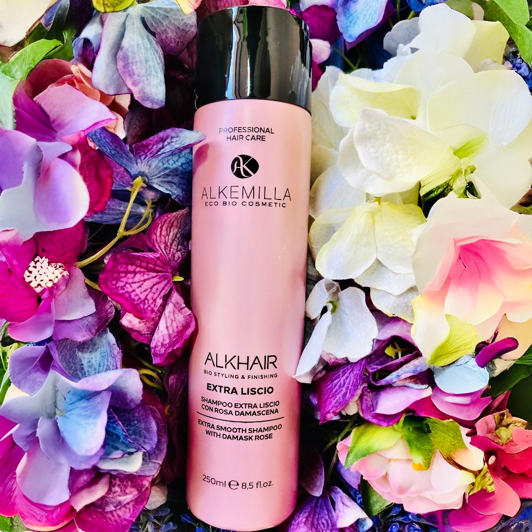 Alkemilla- Shampoo Extra Liscio con Rosa Damascena