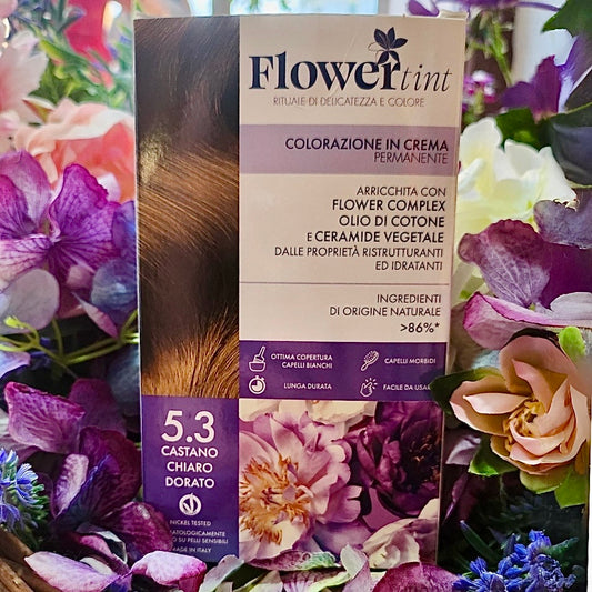 Flowertint-Colorazione in crema permanente-Castano chiaro dorato 5.3