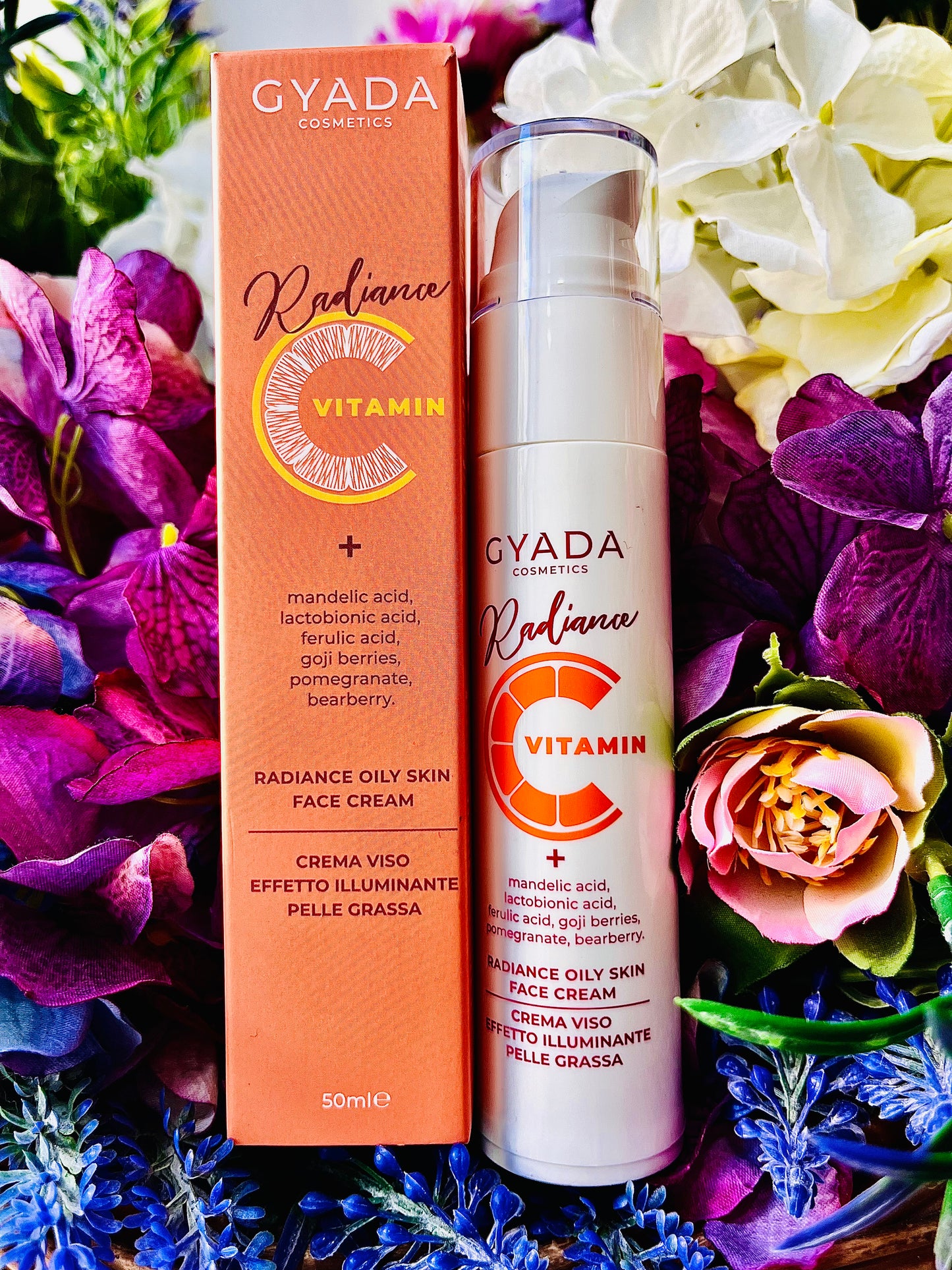 Gyada Cosmetics-Crema viso Illuminante pelle grassa