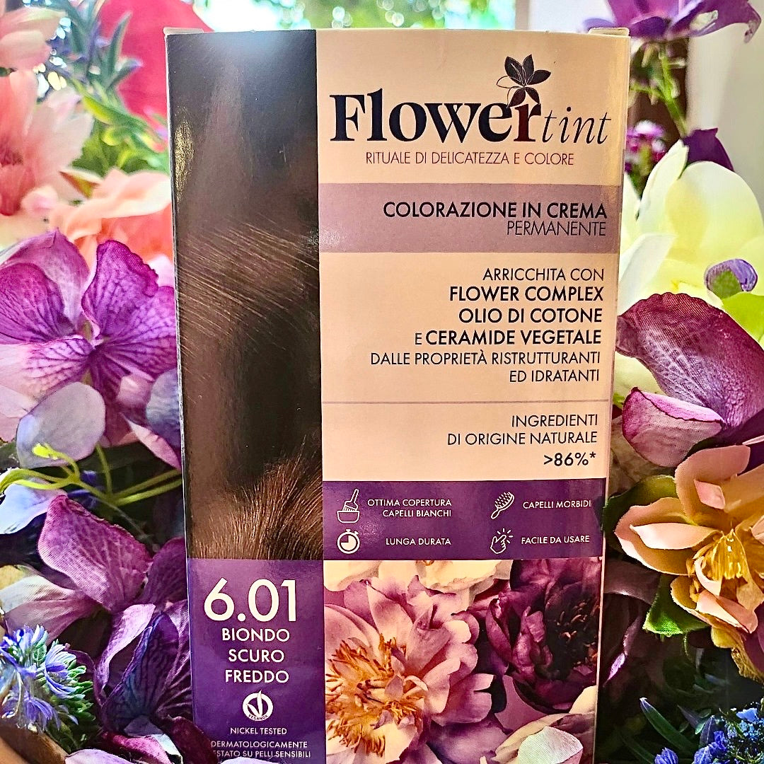 Flowertint- Colorazione permanente Biondo scuro freddo 6.01