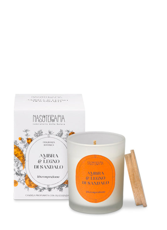 Nasoterapia-Candela profumata  Ambra e Legno di Sandalo
