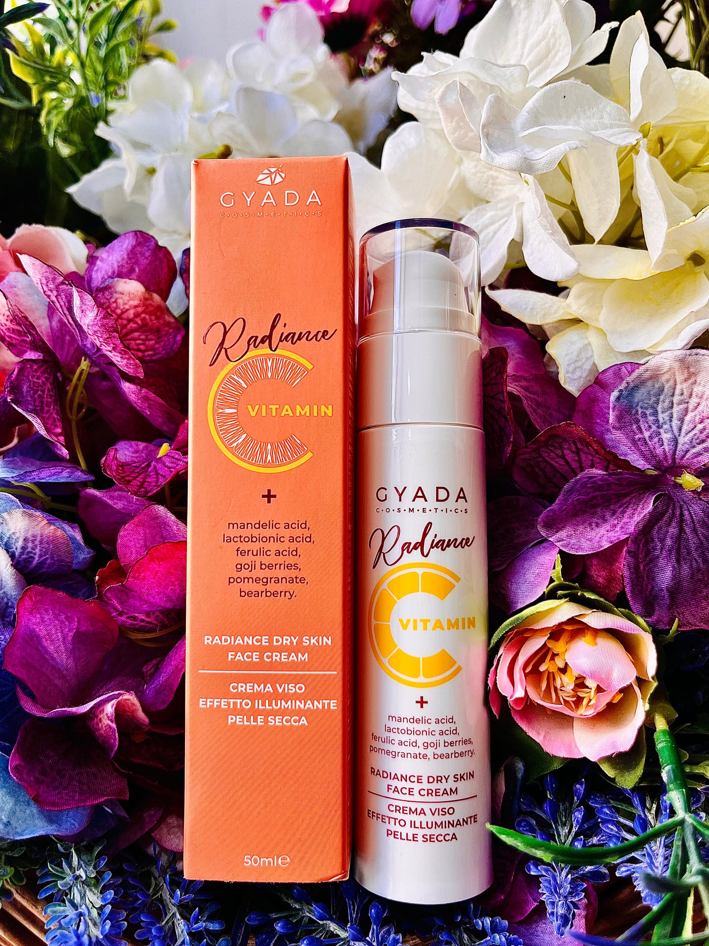 Gyada Cosmetics- Crema viso Illuminante pelle secca