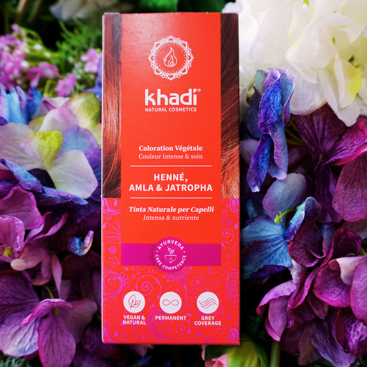 Khadi - Hennè, Amla e Jatropha-tinta naturale per capelli