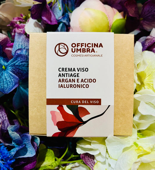 Officina Umbra-Crema viso antiage Argan e acido ialuronico