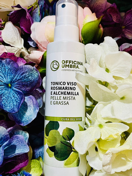 Officina Umbra-Tonico viso per pelle mista e grassa Rosmarino ed Alchemilla