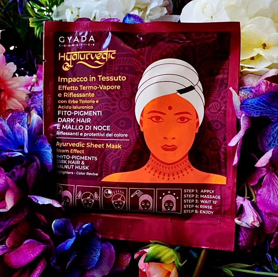 Gyada Cosmetics-Hyalurvedic - Impacco Ayurvedico Riflessante per Capelli Castani