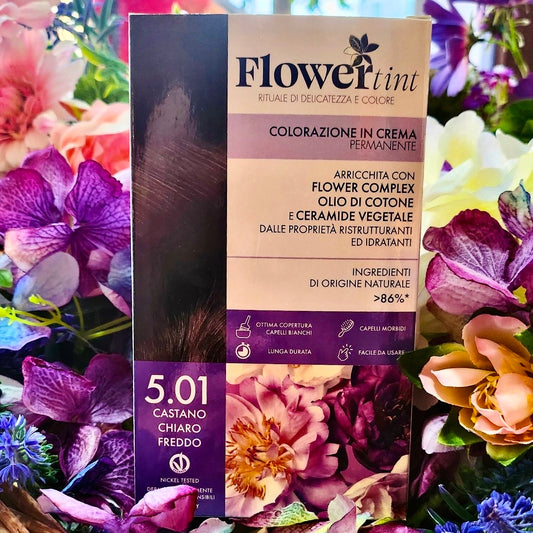 Flowertint-Colorazione permanente in crema-castano chiaro freddo 5.1