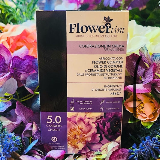 Flowertint- Colorazione in crema permanente Castano chiaro 5.0