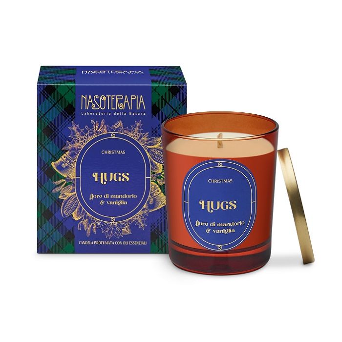 Nasoterapia -Candela Christmas is in The Air Hugs Fior di Mandorlo e Vaniglia 180 g