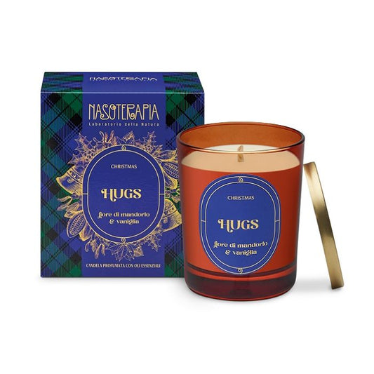 Nasoterapia -Candela Christmas is in The Air Hugs Fior di Mandorlo e Vaniglia 180 g