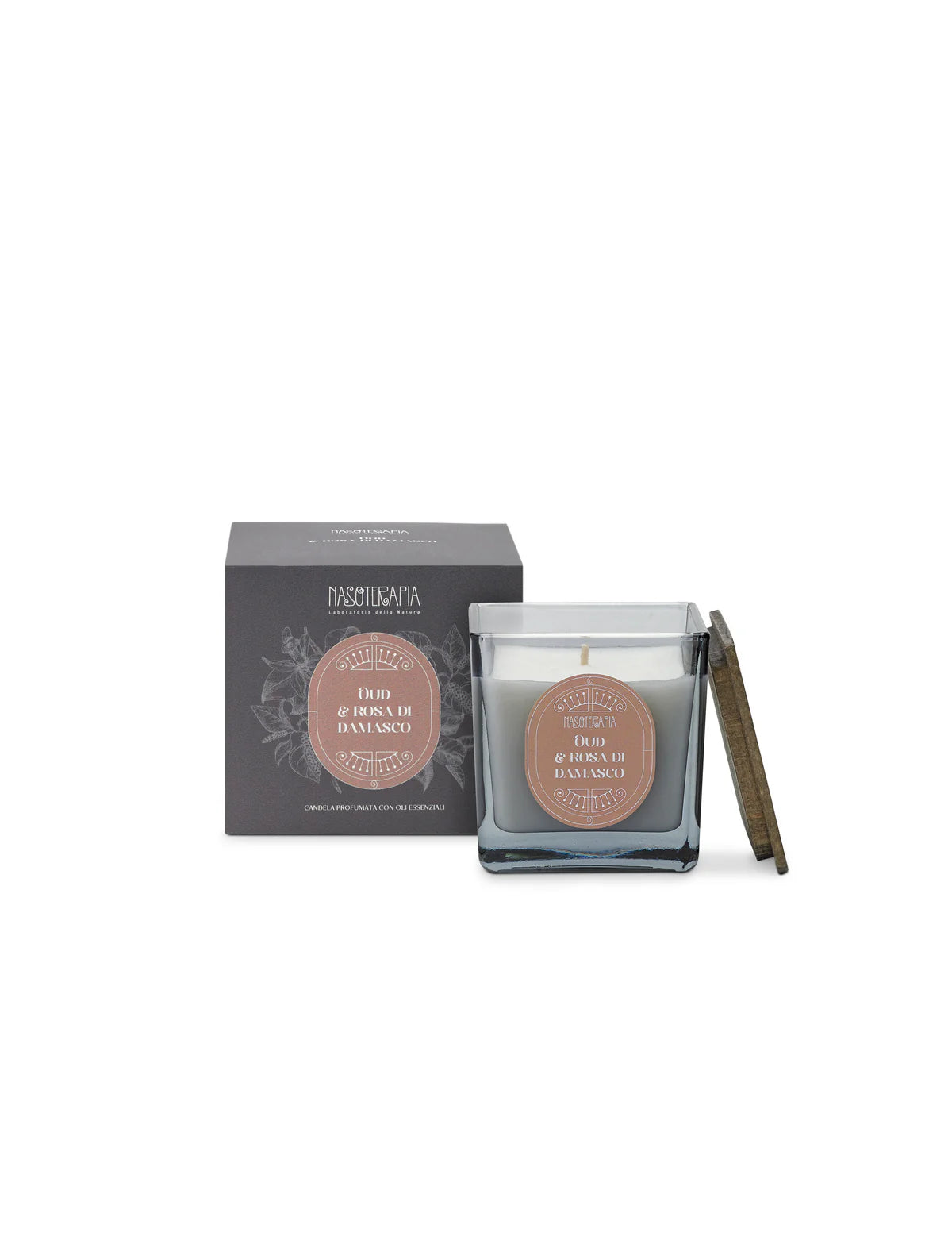 Nasoterapia-Oud e Rosa di Damasco candela profumata