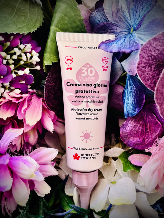 Biofficina Toscana-Crema viso giorno protettiva SPF30
