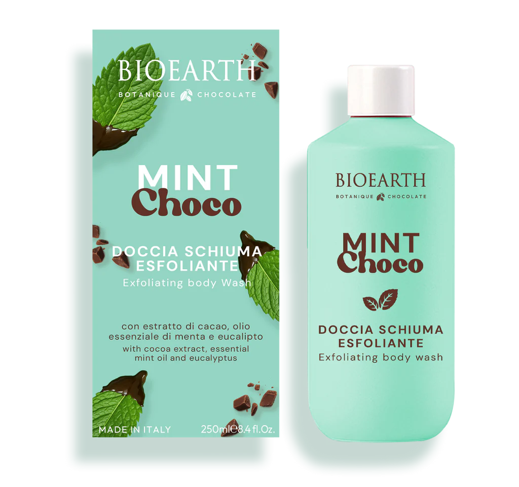 Bioearth-Doccia Schiuma Esfoliante Mint Choco