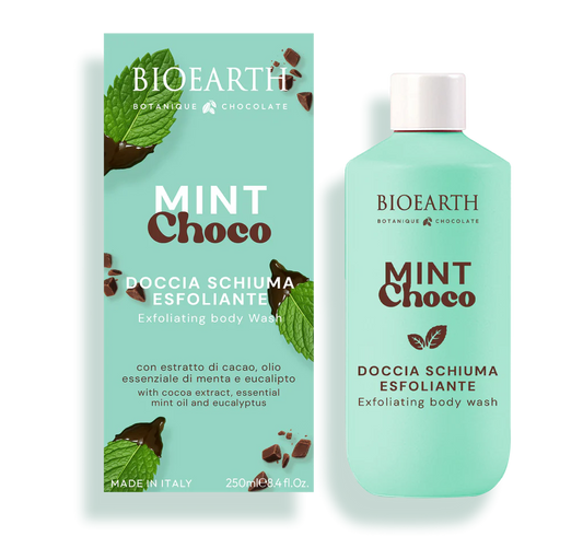 Bioearth-Doccia Schiuma Esfoliante Mint Choco