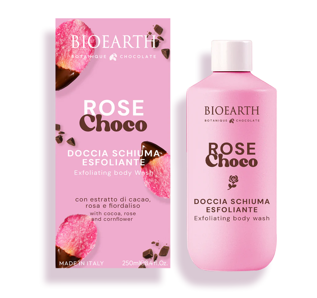 Bioearth-Doccia Schiuma Esfoliante Rose Choco