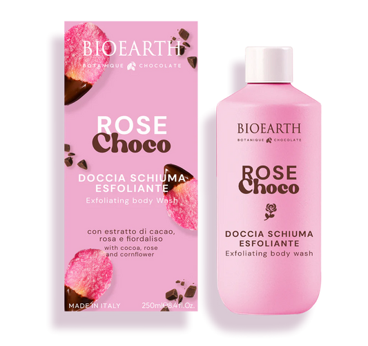 Bioearth-Doccia Schiuma Esfoliante Rose Choco