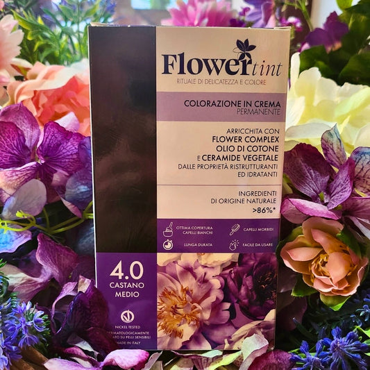 Flowertint-colorazione in crema permanente-Castano medio 4.0